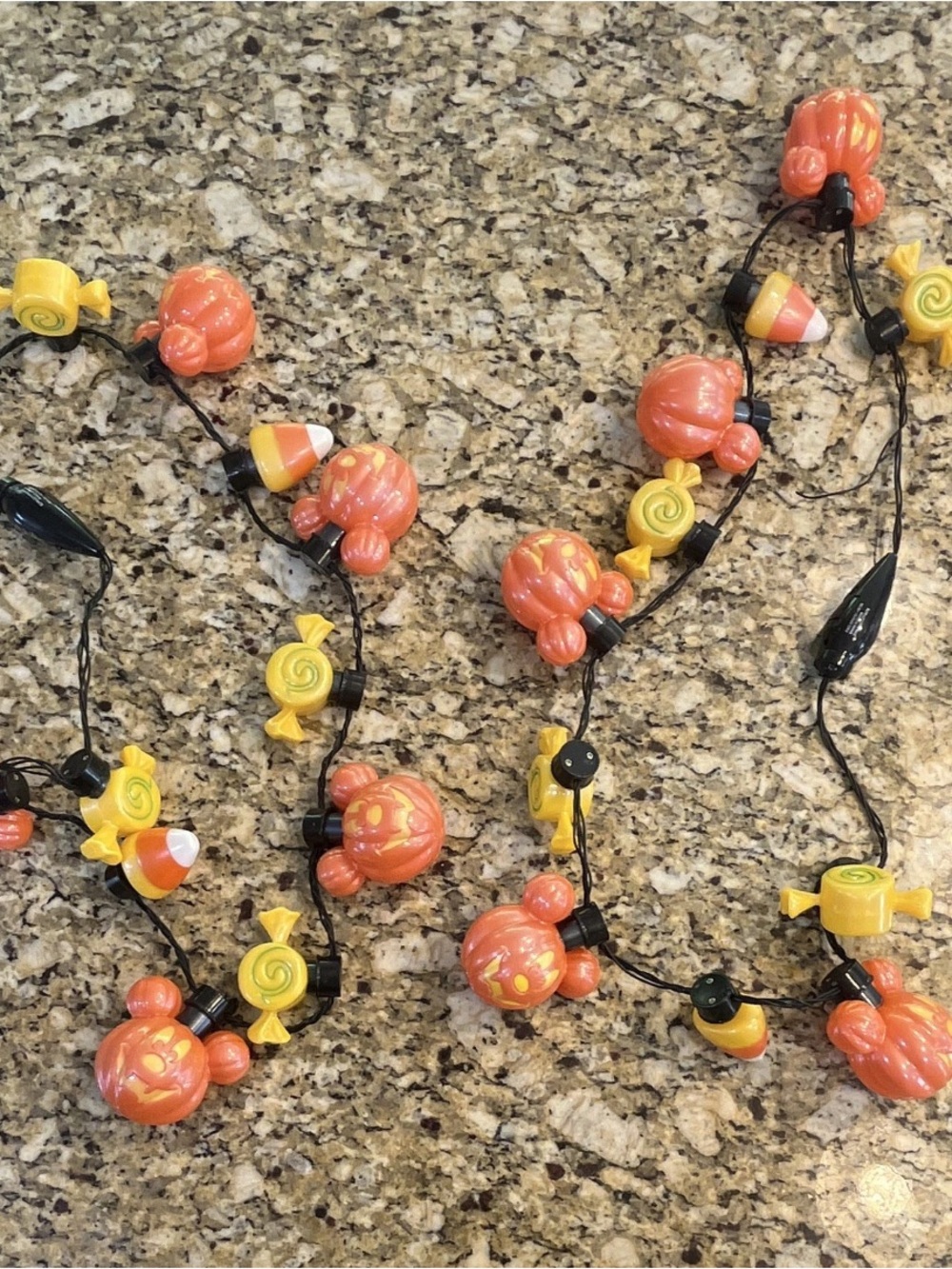 Disney Halloween Pumpkin Mickey and Candy Light Necklace — Orange and Yellow